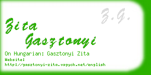 zita gasztonyi business card